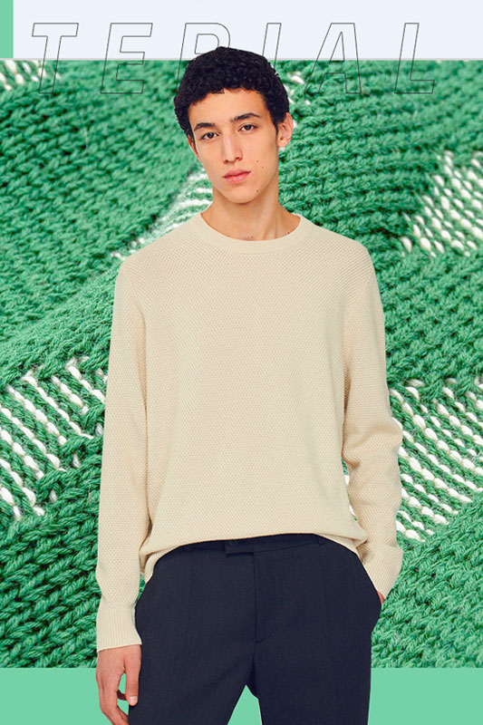 Men's sweater stitch combination frontier trend